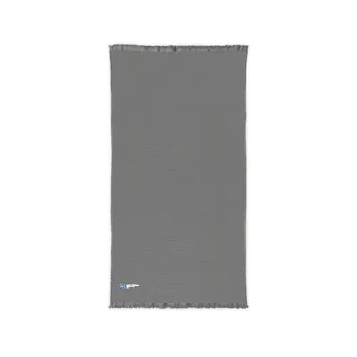 Cotton Waffle Throw (Embroidery) in Gusty Grey