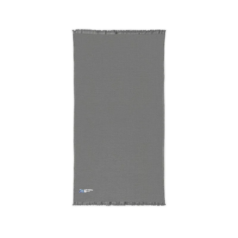 Cotton Waffle Throw (Embroidery) in Gusty Grey