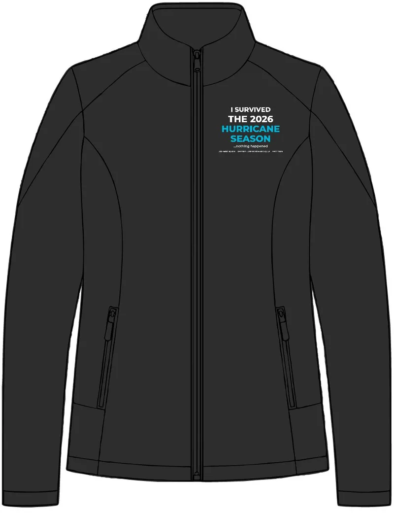 Women's Grid Fleece Jacket in Deep Black