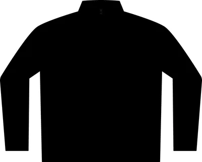 Lightweight French Terry 1/4-Zip Pullover in Black