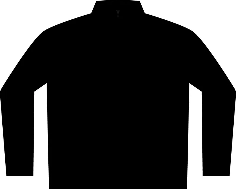 Lightweight French Terry 1/4-Zip Pullover in Black
