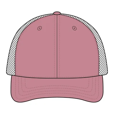 Women's Modern Trucker Cap in Dusty Rose/ White