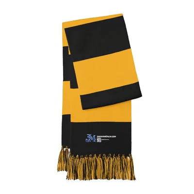 Spectator Scarf (Embroidery) in Black/ Gold