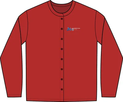 Women's Concept Stretch Button-Front Cardigan in Rich Red