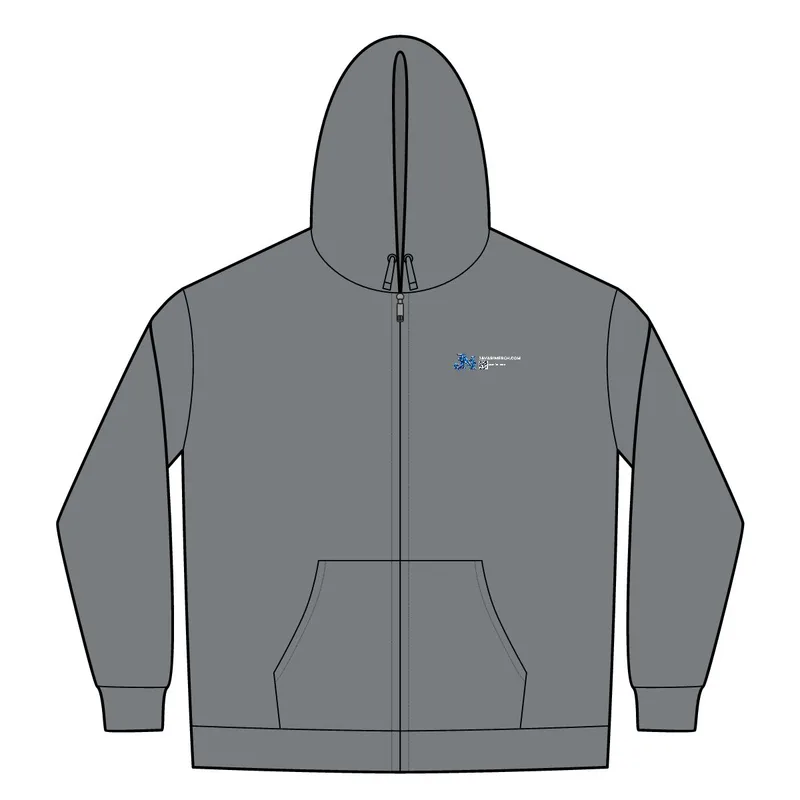 Full-Zip Hooded Sweatshirt in Graphite Heather