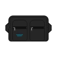 Recycled Double Waist Bag — Black · One size