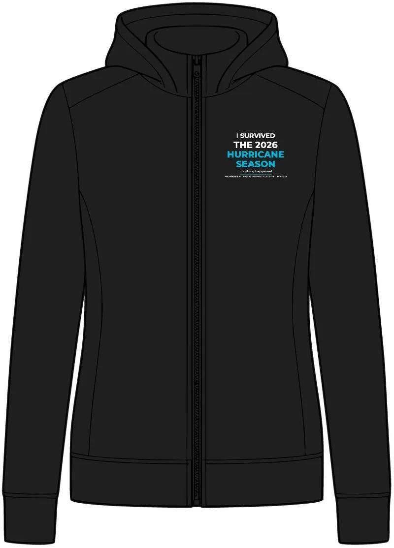Women's Smooth Fleece Hooded Jacket in Deep Black