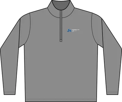 Women's PosiCharge Electric Heather Colorblock 1/4-Zip Pullover in Black Electric/ Black