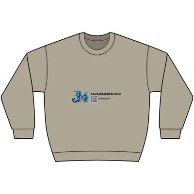 Perfect Weight Fleece Crew in Heathered Latte