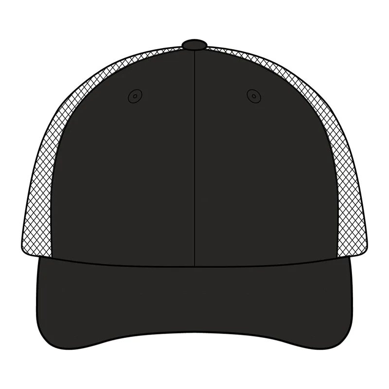 Sandwich Trucker Cap in Black/ Gold