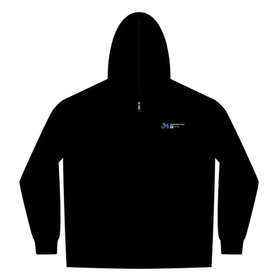 Heavyweight Sherpa-Lined Hooded Fleece Jacket in Black
