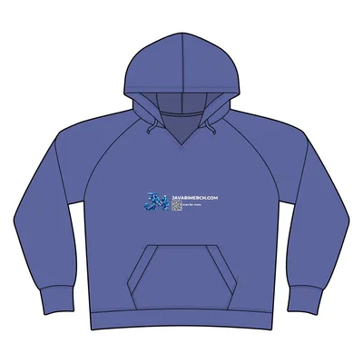 Women's Lightweight Fleece Raglan Hoodie in Heathered Deep Royal/ Heathered Charcoal