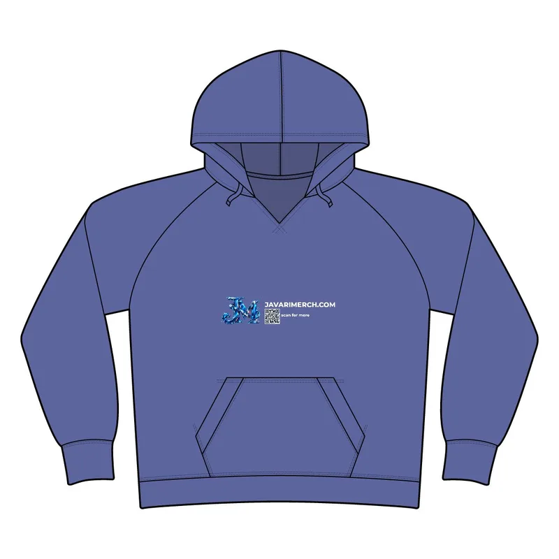 Women's Lightweight Fleece Raglan Hoodie in Heathered Deep Royal/ Heathered Charcoal