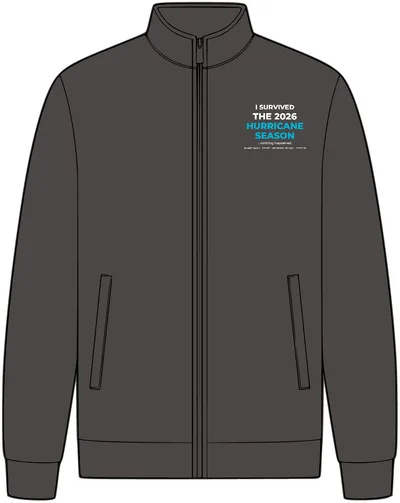 Interlock Full-Zip in Charcoal Heather/ Medium Heather Grey