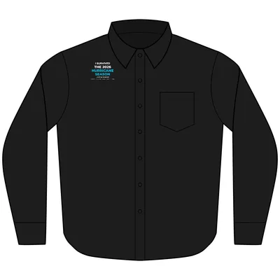 Tall Long Sleeve Carefree Poplin Shirt in Deep Black