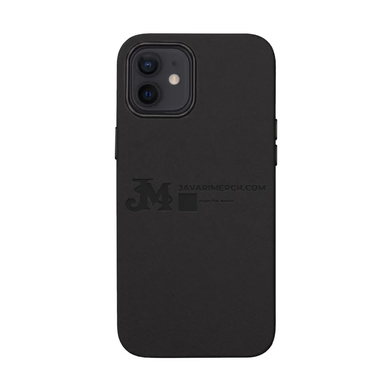 PU Leather Phone Cases (Engraving) in Black