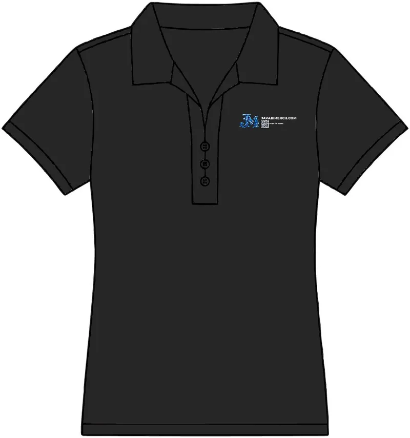 Women's Tech Pique Polo in Black
