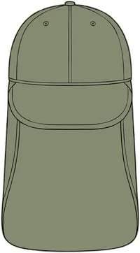 Outdoor UV Sun Shade Cap — Olive Leaf · One size