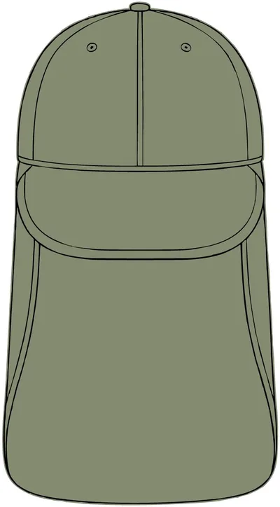 Outdoor UV Sun Shade Cap in Olive Leaf