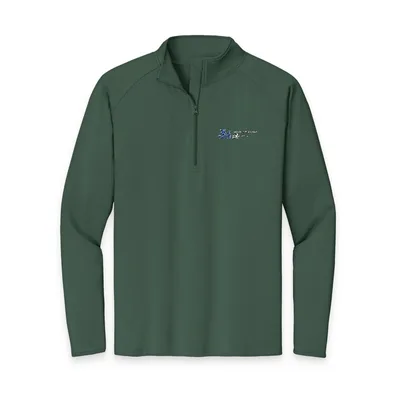 Men's Sport-Wick® Stretch Quarter-Zip Pullover (Embroidery) in Forest Green