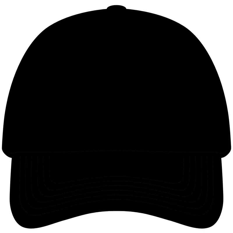 Snapback Perforated Cap in Black
