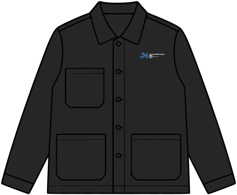 Canvas Chore Jacket in Black
