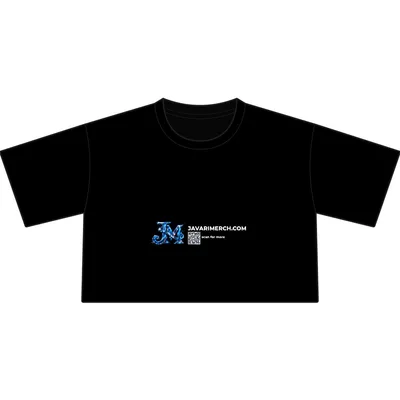 Women's Martina Crop Tee in Black