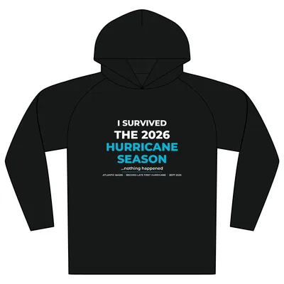 Cooling Performance Long Sleeve Hooded Tee in Black