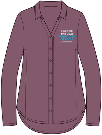 Women's Luxe Knit Button Tunic in Purple Mist