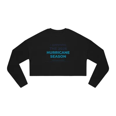 Women's Cropped Sweatshirt in Black