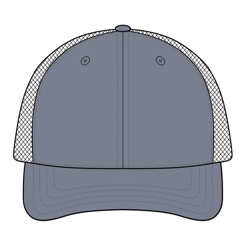 The Night Owl Performance Rope Cap in Grey/ White