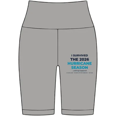 Women's Flex High-Waist Bike Short in Light Heather Grey