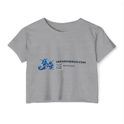 Women's Festival Crop Top in Heather Grey