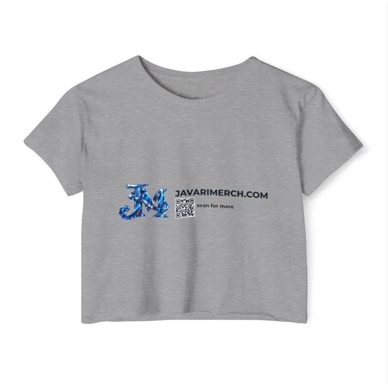 Women's Festival Crop Top in Heather Grey