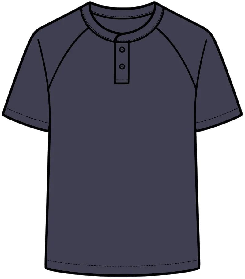 PosiCharge Competitor 2-Button Henley in True Navy