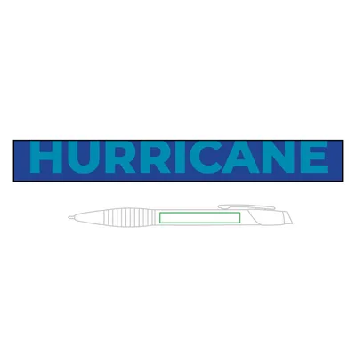 Brass Ballpoint Pen with Gripper (Engraving) in Gloss Blue