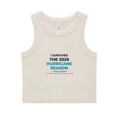 Women's Organic Rib Crop Tank in Bone