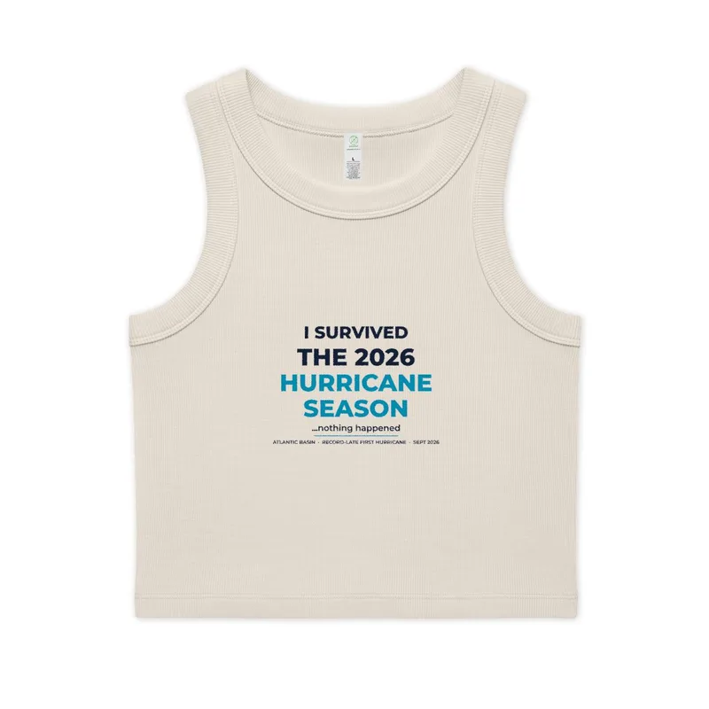 Women's Organic Rib Crop Tank in Bone