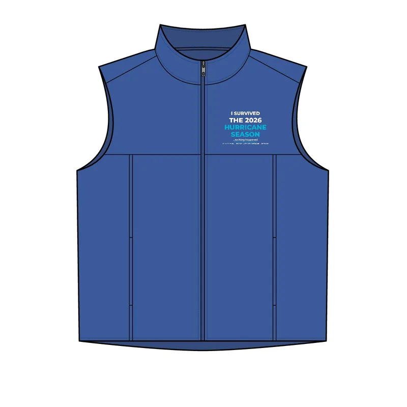 Women's Puffy Vest in Mediterranean Blue/ Black