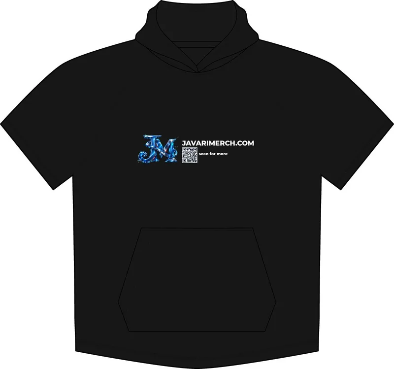 PosiCharge Tri-Blend Wicking Short Sleeve Hoodie in Black Triad Solid
