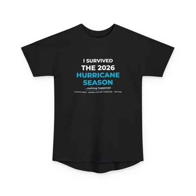 Unisex Long Body Urban Tee in Black