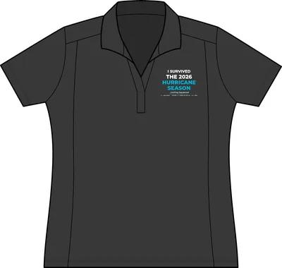 Women's Colorblock Micropique Sport-Wick Polo in Iron Grey/ Black