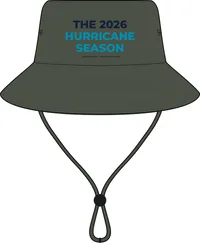 Nylon Wide Brim Bucket Hat — Khaki · One size