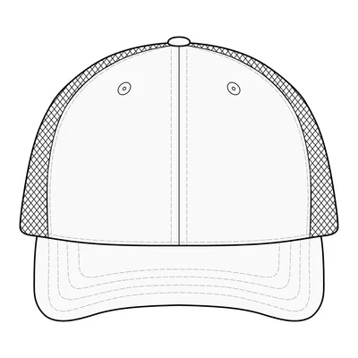 Flexfit 110 Mesh Cap in Black/ White