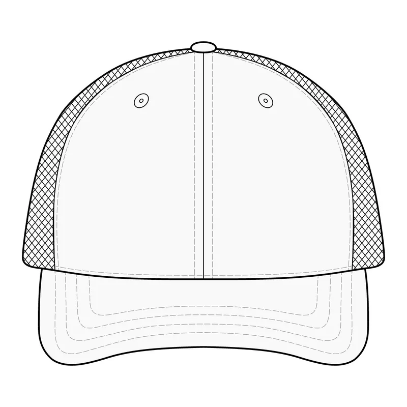 Flexfit 110 Mesh Cap in Black/ White