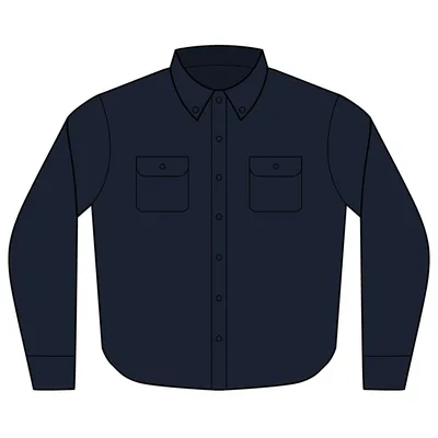 Long Sleeve Select Ripstop Shirt in Navy Blue