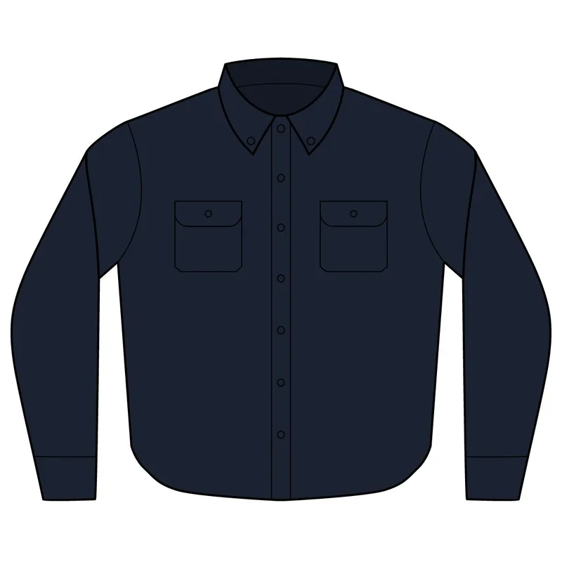 Long Sleeve Select Ripstop Shirt in Navy Blue