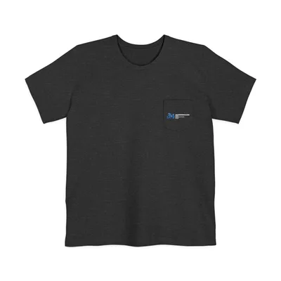 Unisex Pocket T-shirt in Dark Grey Heather