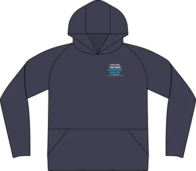 Repeat 1/2-Zip Long Sleeve Hooded Jacket in True Navy