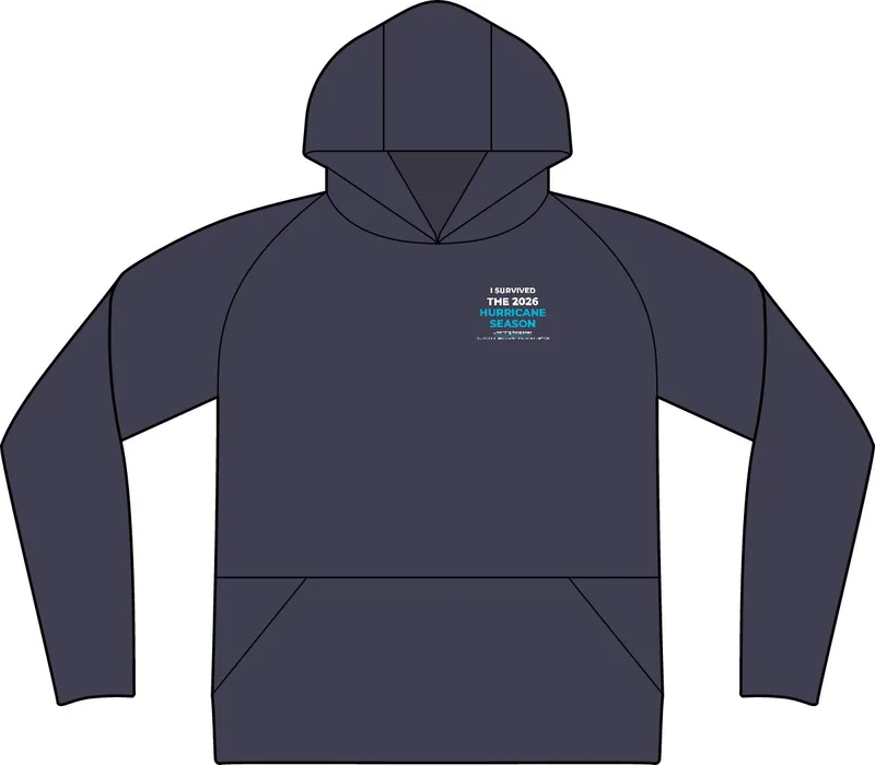 Repeat 1/2-Zip Long Sleeve Hooded Jacket in True Navy